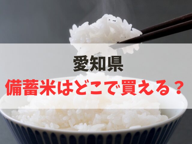 愛知県 備蓄米はどこで買える？