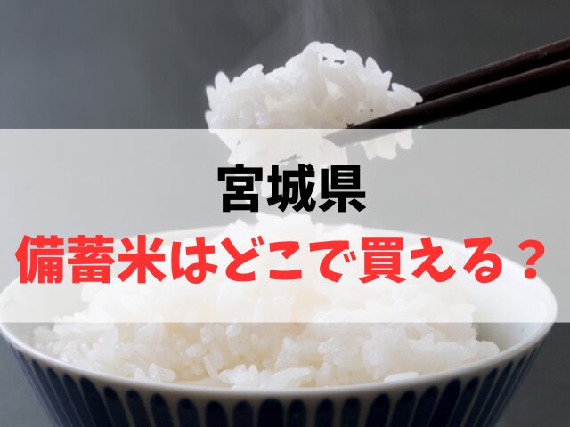 宮城県で備蓄米はどこで買える