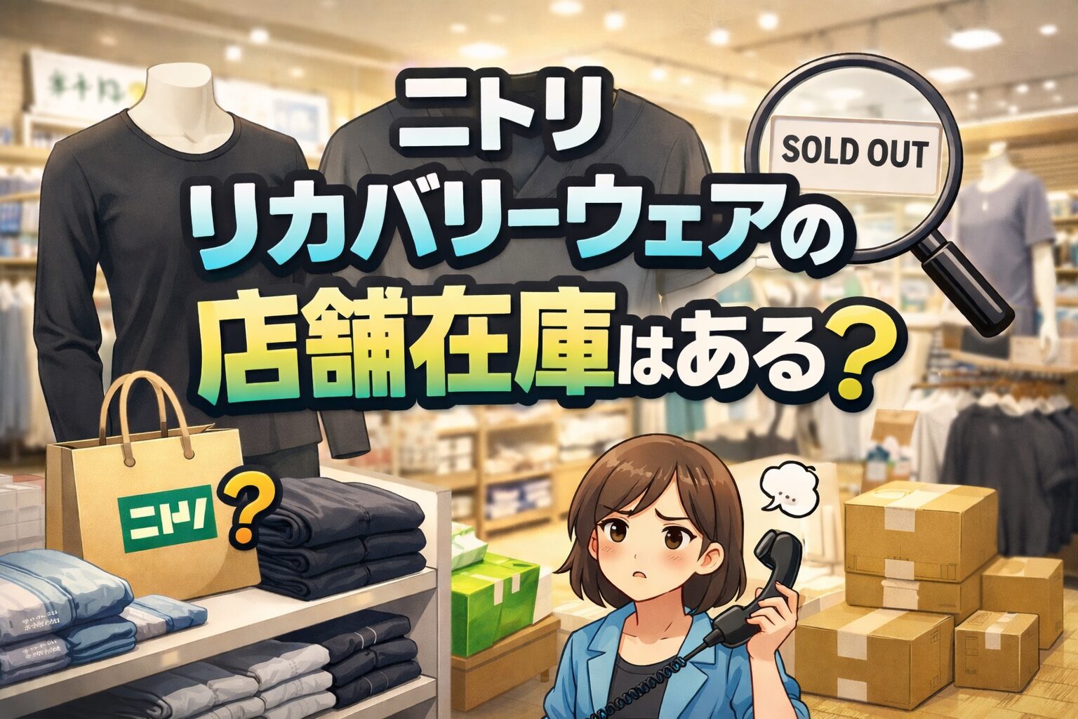 ニトリ リカバリーウェアの店舗在庫はある？売り切れ時の確認方法
