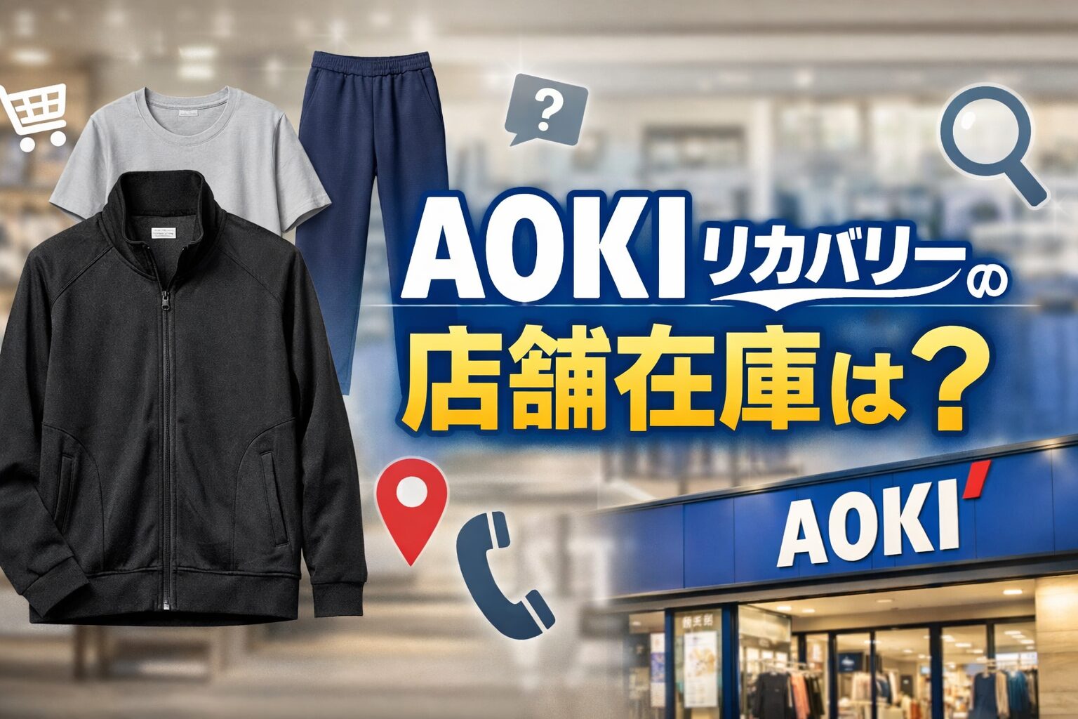 AOKIリカバリー ウェアの店舗在庫は？